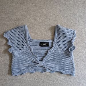 Cider Blue Crochet Women Top
